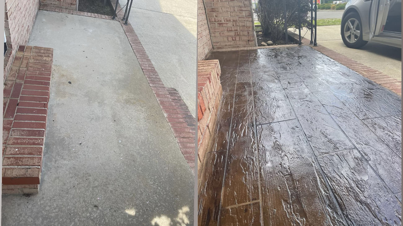 Decorative concrete overlay project
