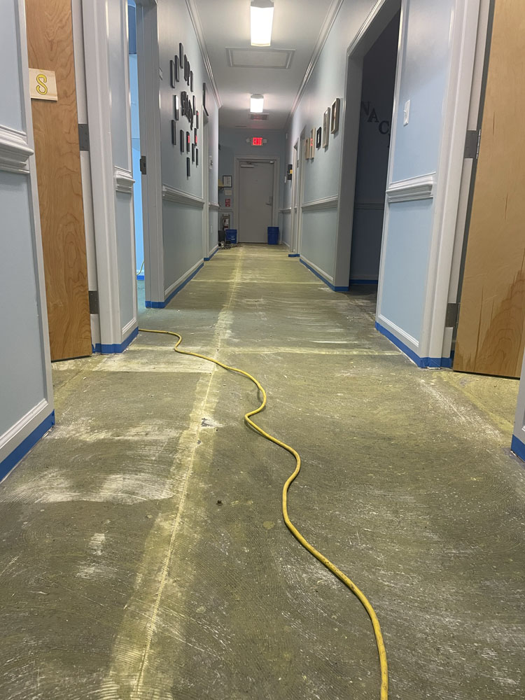 Polished concrete surface