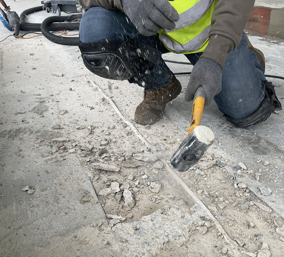 Polished concrete floor