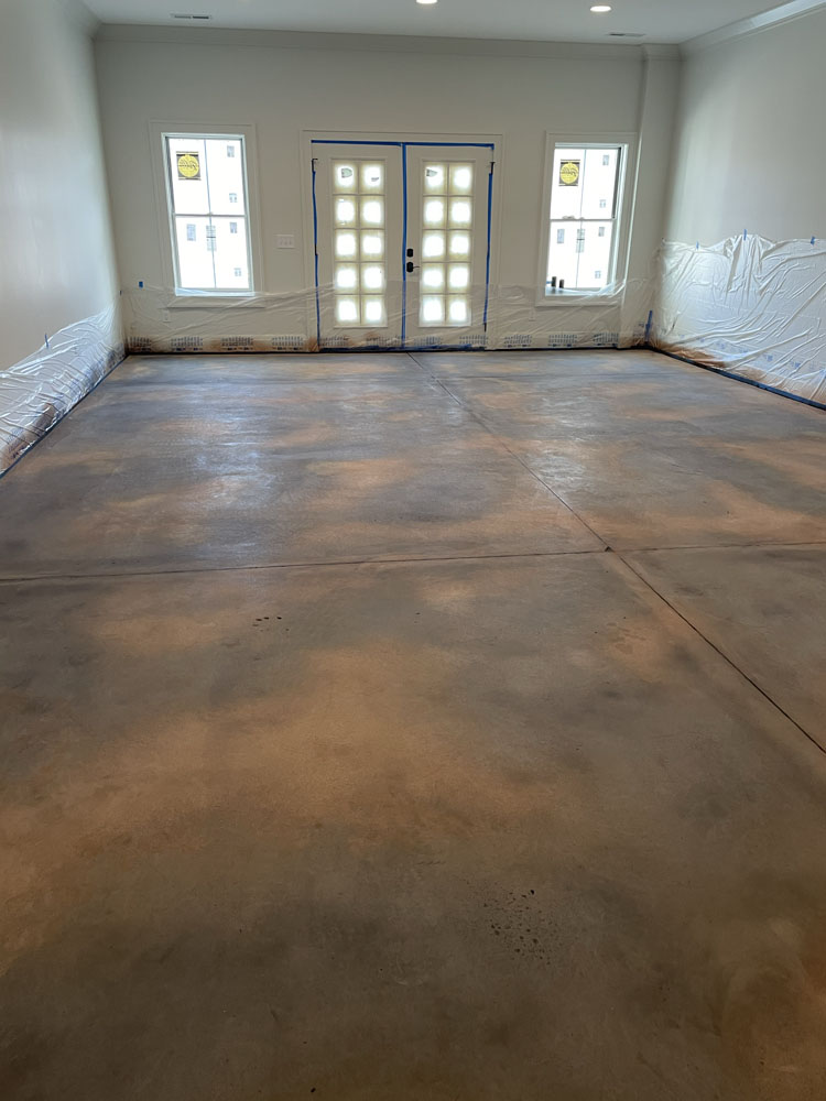 Concrete stain and seal project