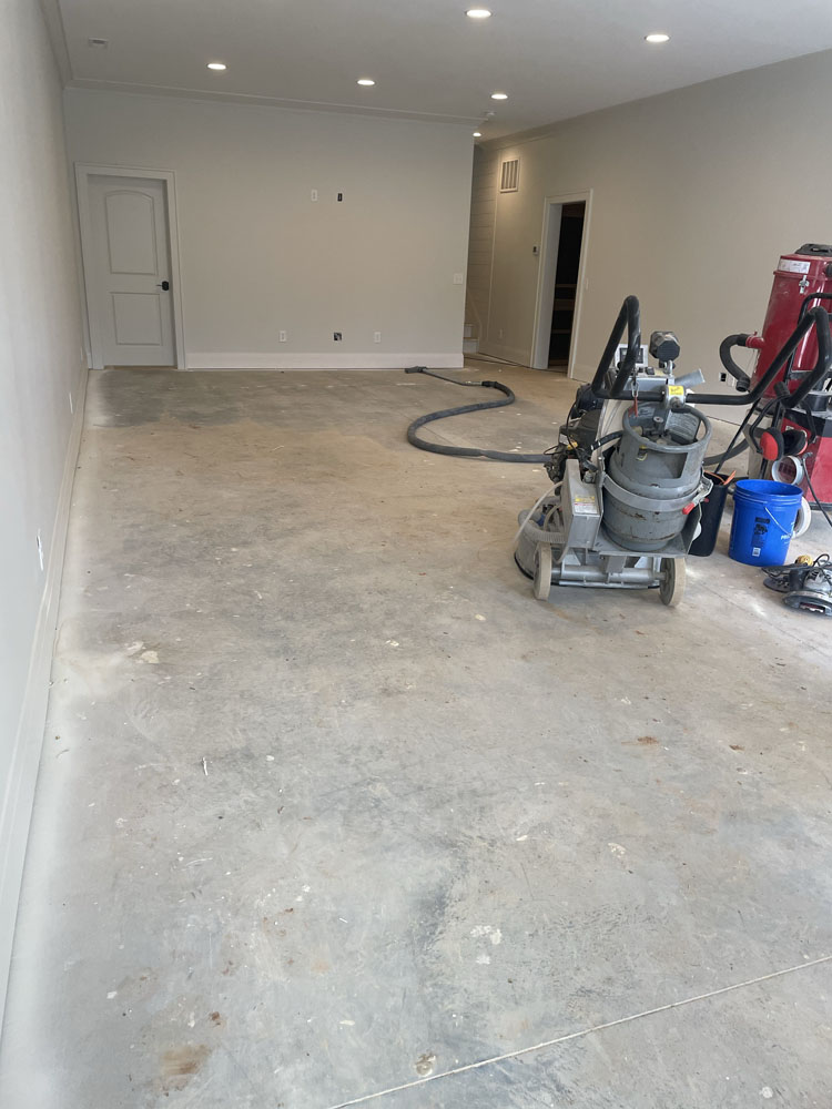 Concrete staining application