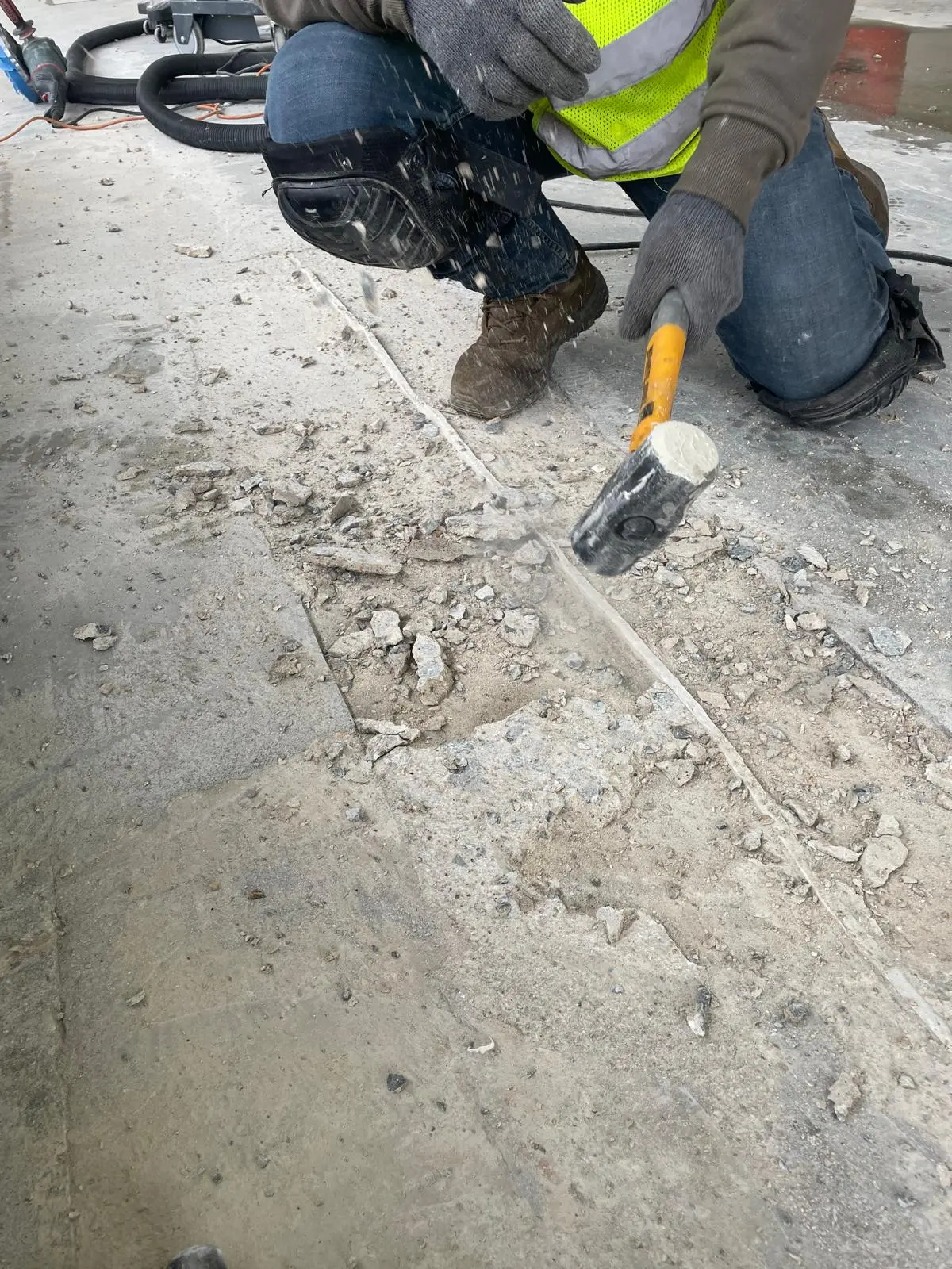 Concrete tripping hazard grinding project