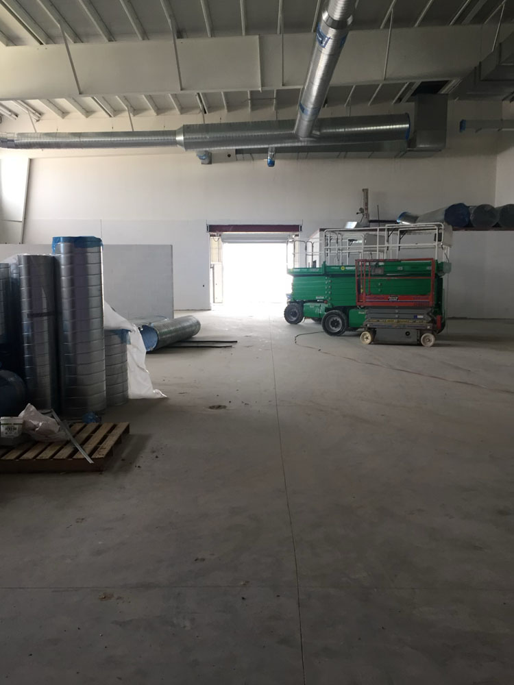 Custom epoxy flake floor system