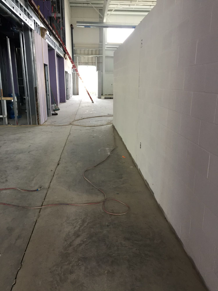 Epoxy flake floor detail