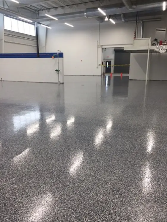 Epoxy flake floor project