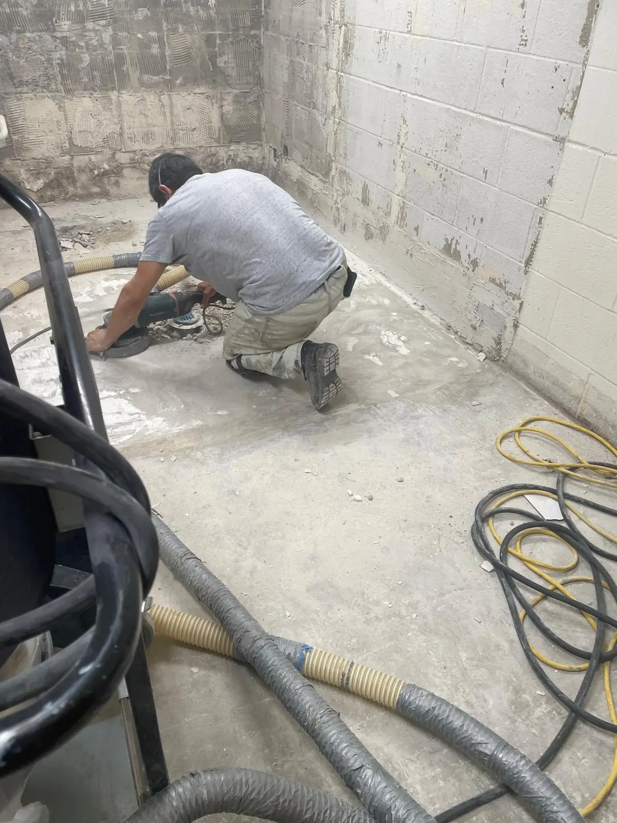 Concrete polishing process